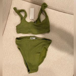 You Swim Aplomb High Waist Two-Piece in color Fern